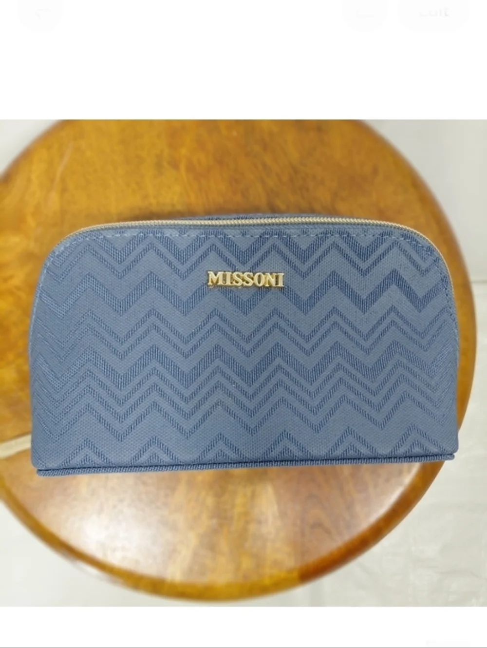 Missoni x Delta Airlines Light Blue Travel Zippered Bag
